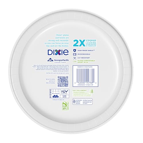 Multicolor design on Dixie plates