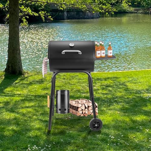 Kendane barrel charcoal grill full assembly