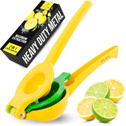 Zulay Kitchen 2-in-1 Lemon Squeezer yellow and green