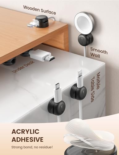 Lamicall cord clips in a home office setting