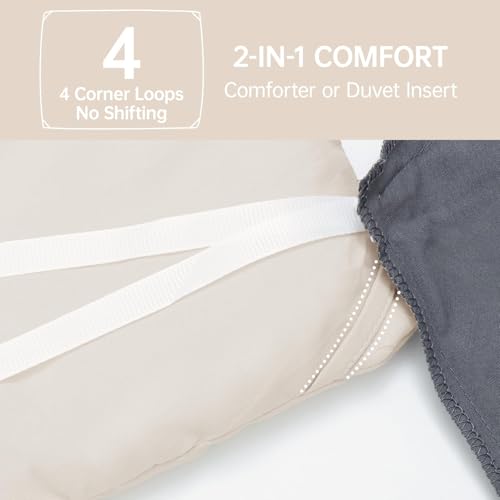 Queen comforter drape view