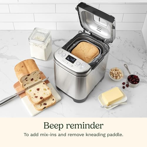 Side profile of Cuisinart stainless steel bread maker