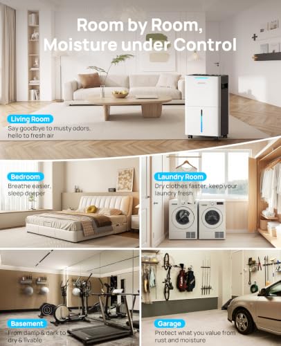 Aiusevo 21-Pint Dehumidifier back view
