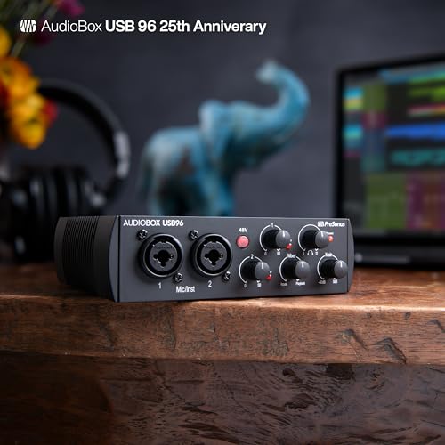 Black PreSonus AudioBox 96 top down view