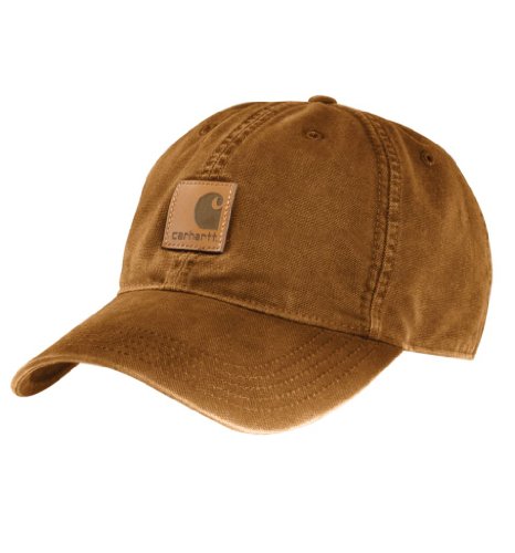 Carhartt Men's Canvas Cap in Carhartt Brown with square logo patch
