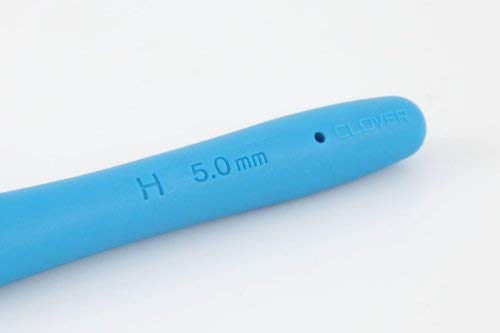 Clover Amour crochet hook in deep blue packaging