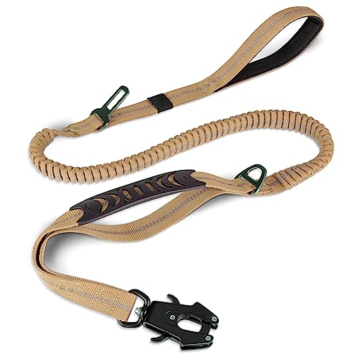Joytale Tactical Bungee Dog Leash Coyote Brown profile