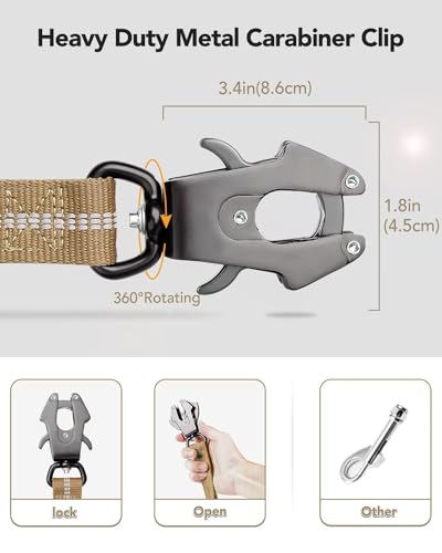 Close up of auto-lock frog clip on Joytale leash