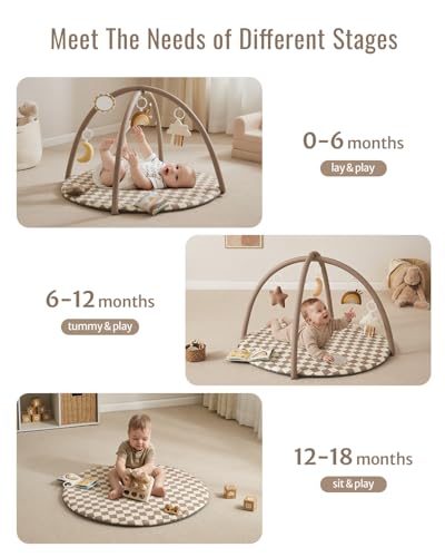 Baby gym with hanging sensory toys