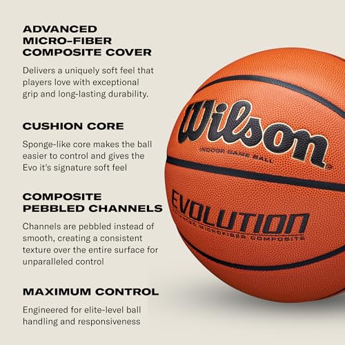 WILSON Evolution basketball indoor court setup