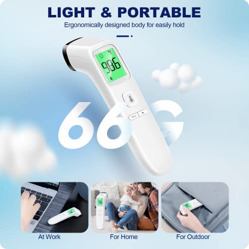 Usage demonstration of forehead thermometer