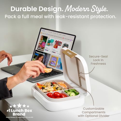 Bentgo Modern lunch box open with 4 compartments
