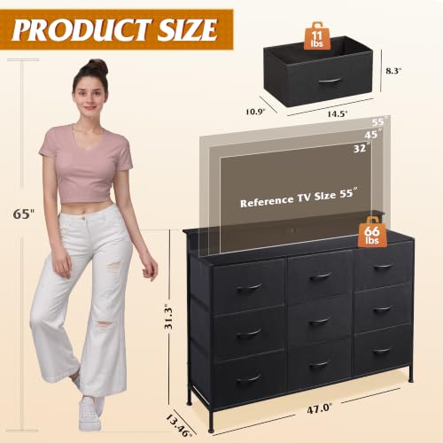 Close-up of WLIVE dresser built-in power outlets