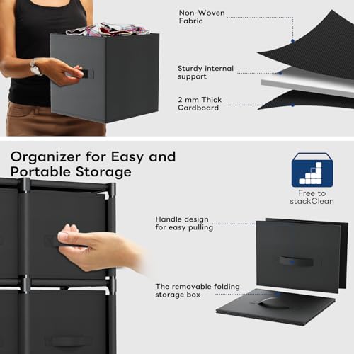 Mavivegue modular cube shelving assembly