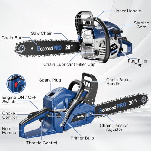 Baococo chainsaw engine housing view