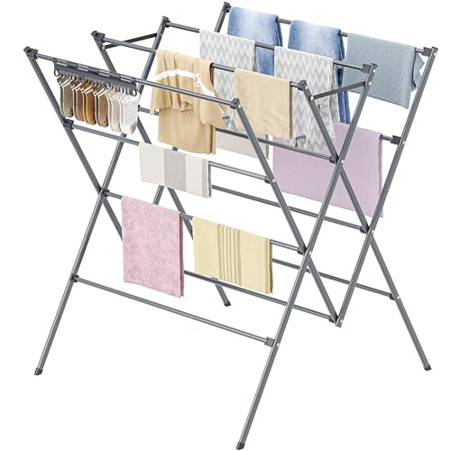 HOMIDEC 30in folding drying rack front view