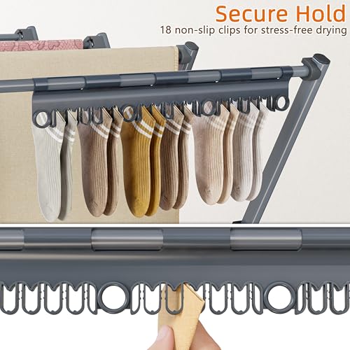 Top view of the HOMIDEC laundry drying rack