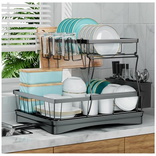 7 code 2-Tier Large Dish Drying Rack overview
