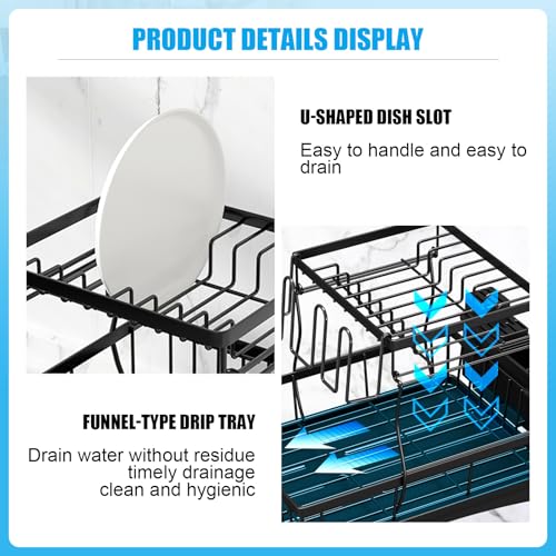 7 code drying rack with swivel spout drain