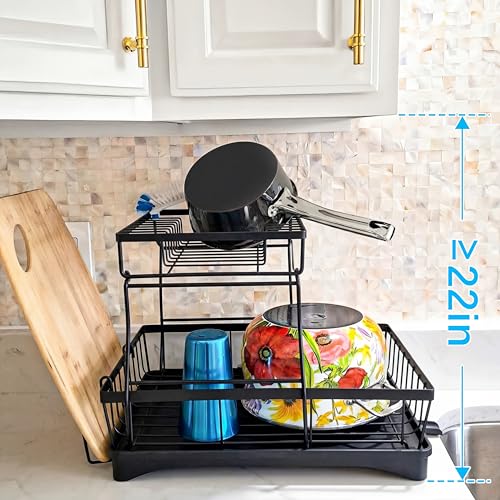 7 code dish rack placed on kitchen counter