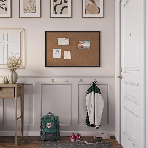 Bulletin board mounted in a workspace
