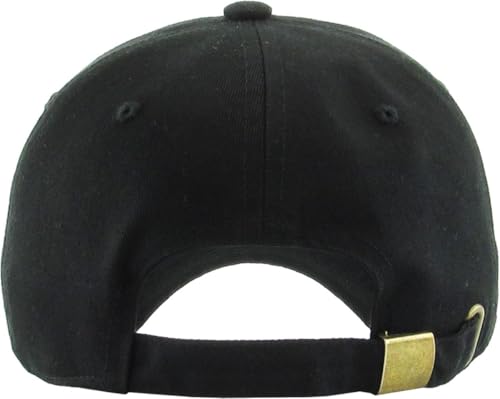 Rear view of KBETHOS hat with adjustable strap