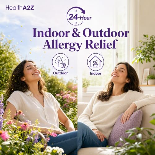 HealthA2Z allergy relief supplement facts label