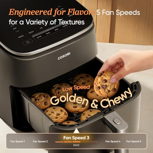 Side profile of the 6 quart air fryer