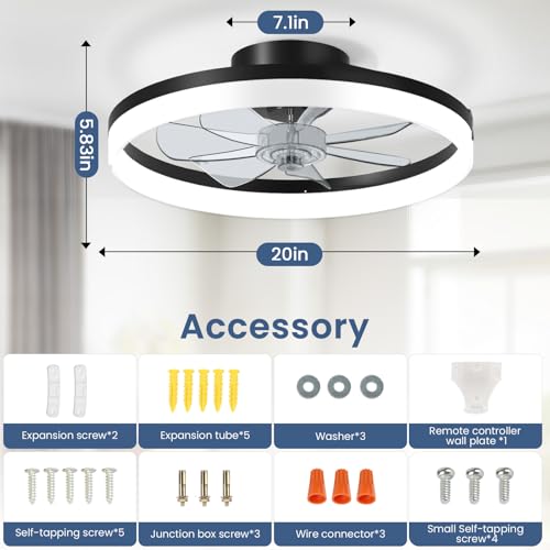 Ceiling fan mounting hardware components