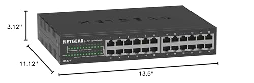 NETGEAR GS324 network switch with port view