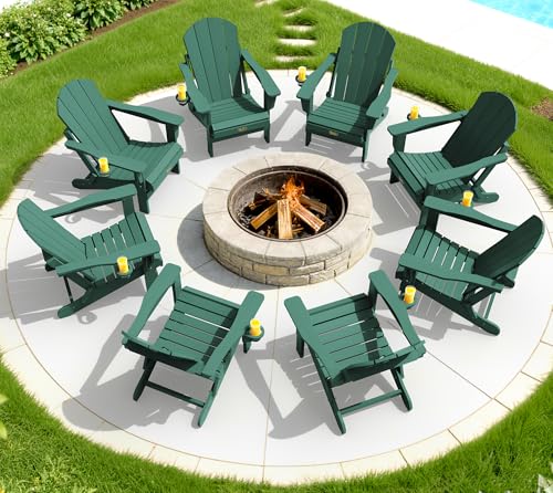 Folding Adirondack chair shown in stored position