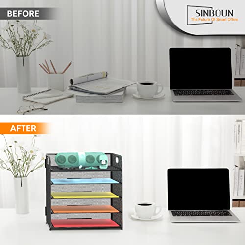 Sinboun 5-tier paper tray holding documents