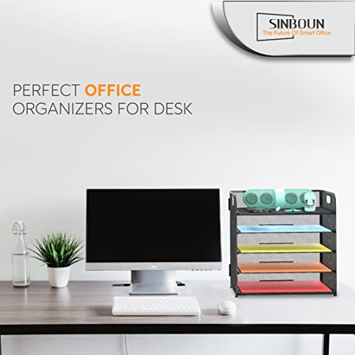 Sinboun mesh steel document shelf in black