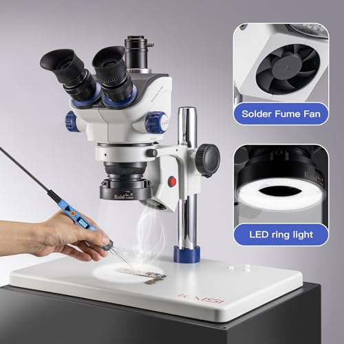 TX350E Microscope with soldering exhaust fan