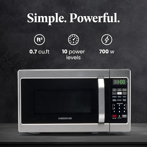 Control panel and digital display of Farberware microwave