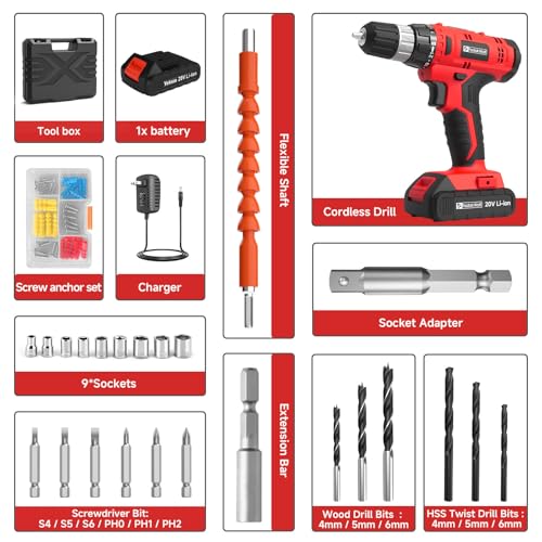FADAKWALT power drill 20V battery detail