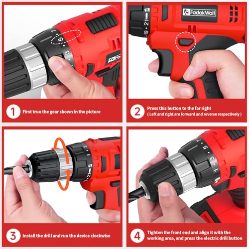 FADAKWALT drill with LED light illuminated