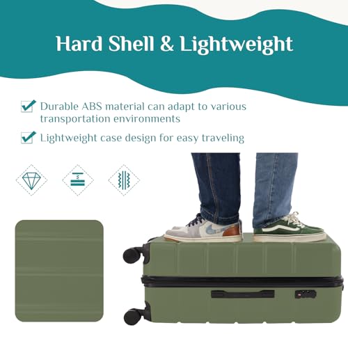 OLIXIS 24 inch suitcase interior storage compartments