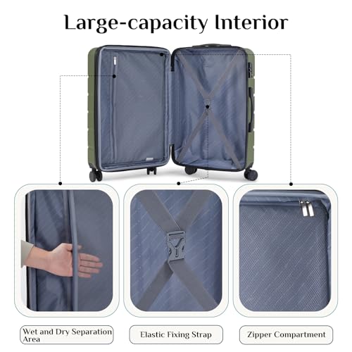 Interior view showing OLIXIS luggage X-strap