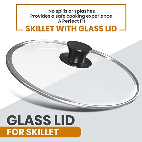 12 inch pre seasoned skillet with lid