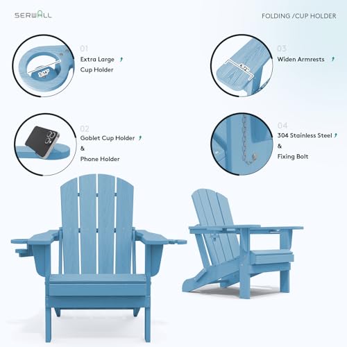SERWALL Adirondack chair shown in folded position