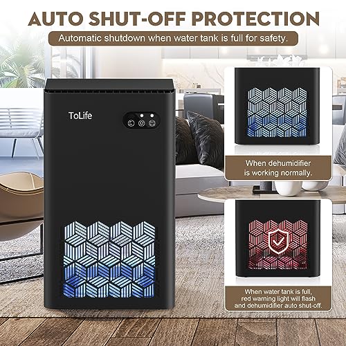 ToLife dehumidifier in a modern bedroom