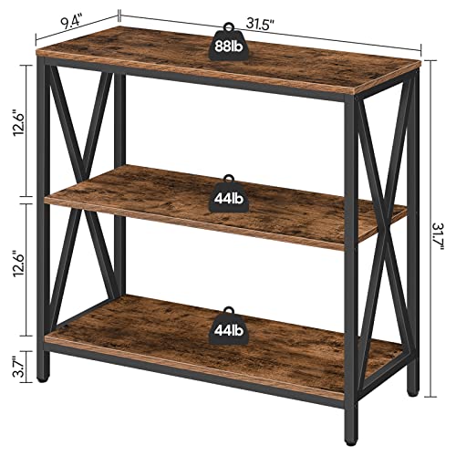 Console table with keys and bag on entryway