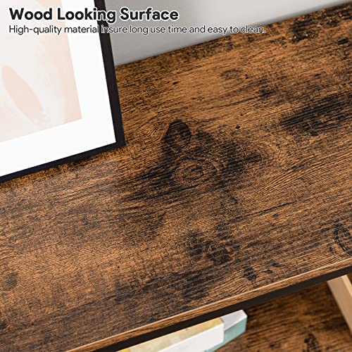 Side profile of the narrow console table