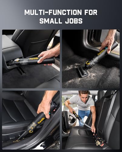Fanttik V8 APEX vacuuming car seat