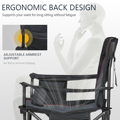 Overmont Camping Chair reinforced joints