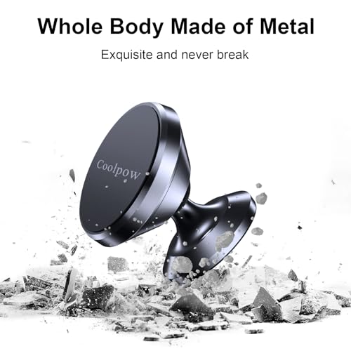 Angle view of black magnetic phone mount