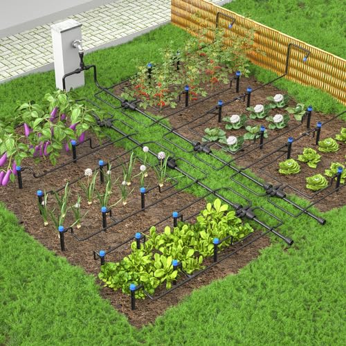 Garden setup using Bonviee irrigation parts