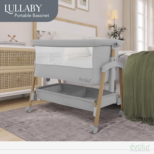 Evolur Lullaby bassinet breathable mesh side detail