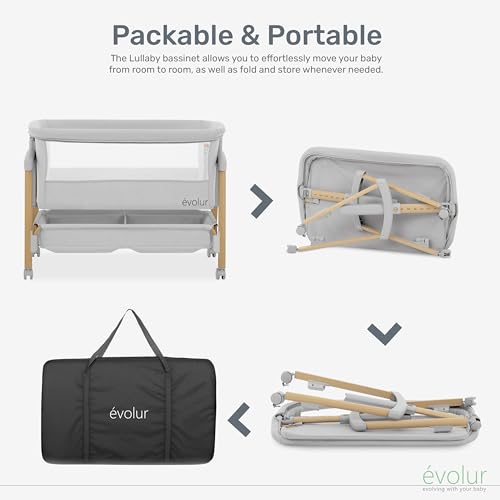 Evolur Lullaby bassinet folded inside travel bag